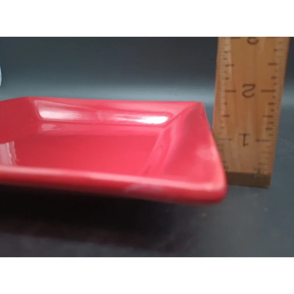 Pier 1 Essential Colours Square Salad Plate Red